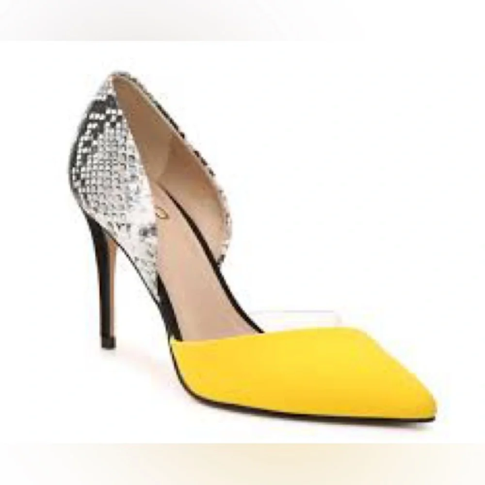 Mix No. 6 Hilani Pump in Yellow and Snake Skin - Picture 6 of 9